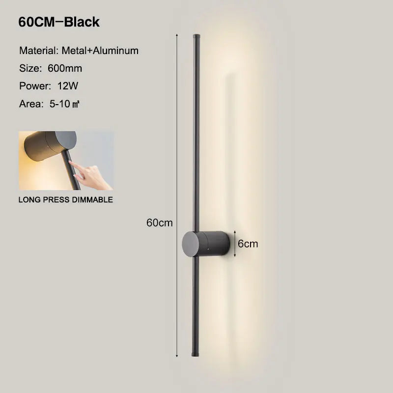 Indoor Dimmable LED Wall Lamps for Bathroom Bedroom 360° Rotatable