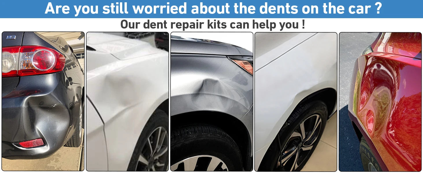 Car Body Sheet Metal Paintless Dent Plastic Puller Kit Auto Hail Pit