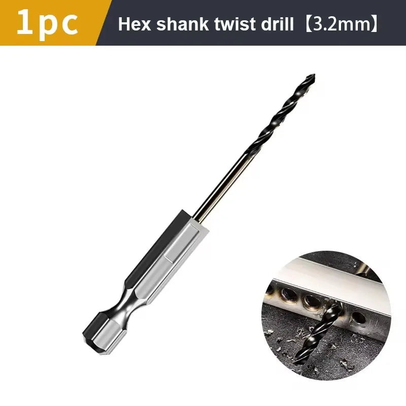 1.5-7.5mm Hex Shank Twist Drill Bit Wood Metal Hole Cutter Core