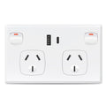 Australian Standard USB Wall Socket Dual Outlet with Type-C and