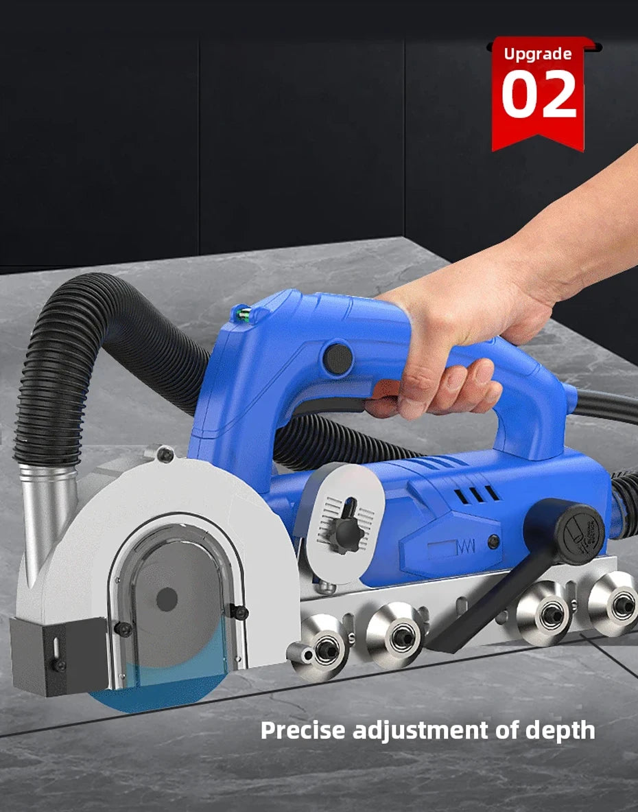 Electric Porcelain Floor Tile Seam Cleaner Dustless Slotting