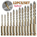 12-Piece Hex Shank Tile, Glass & Masonry Drill Bit Set  - View 1