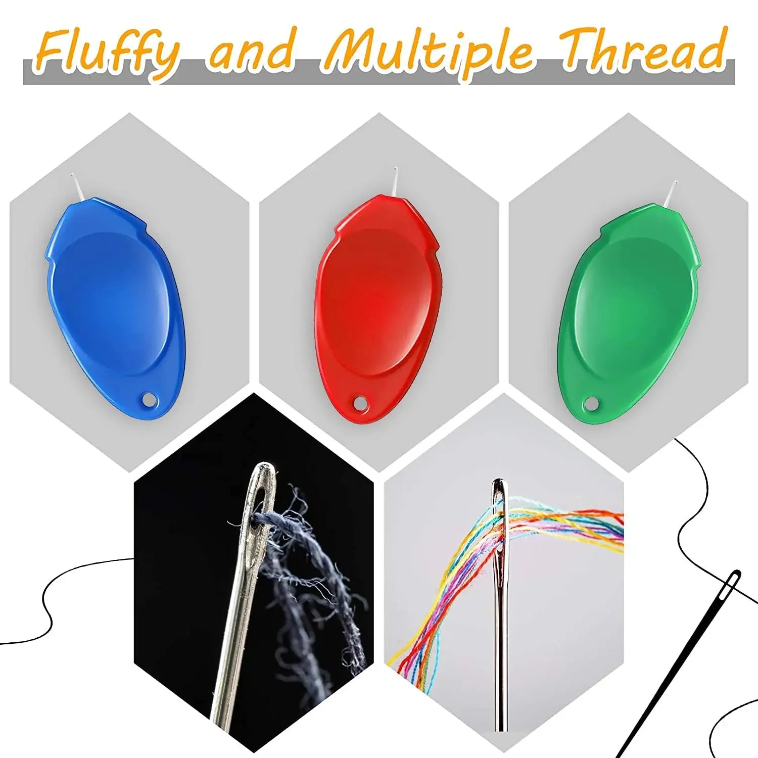 6Pcs Needle Threader Stitch Insertion Tool for Sewing Machine Plastic
