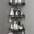No-Drill Heavy-Duty 3pcs Bathroom Corner Shelf Set, Waterproof Plas...