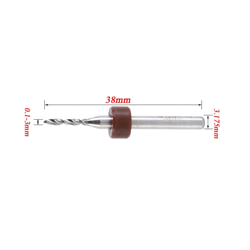 30pcs 0.1mm-3mm PCB Alloy Micro Drill Bit Kits 3.175mm Round Shank