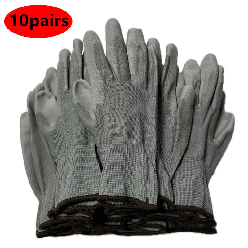 10/30 Pair Logo Free Polyurethane Gloves Safety Work Gloves Repair
