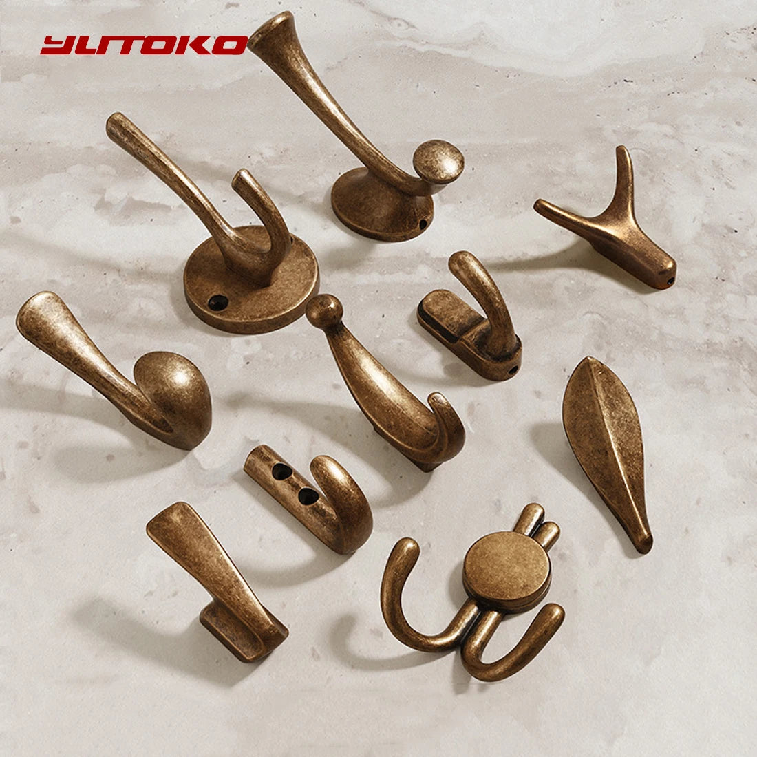 YUTOKO Hook Moon Antique Wall Hanging Clothes Hook Bedroom Robe Hoo...