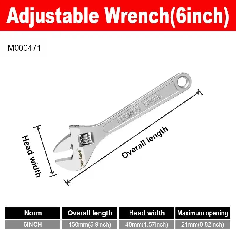 Adjustable Wrench Large Openin Long Handle Universal Spanner Clamp