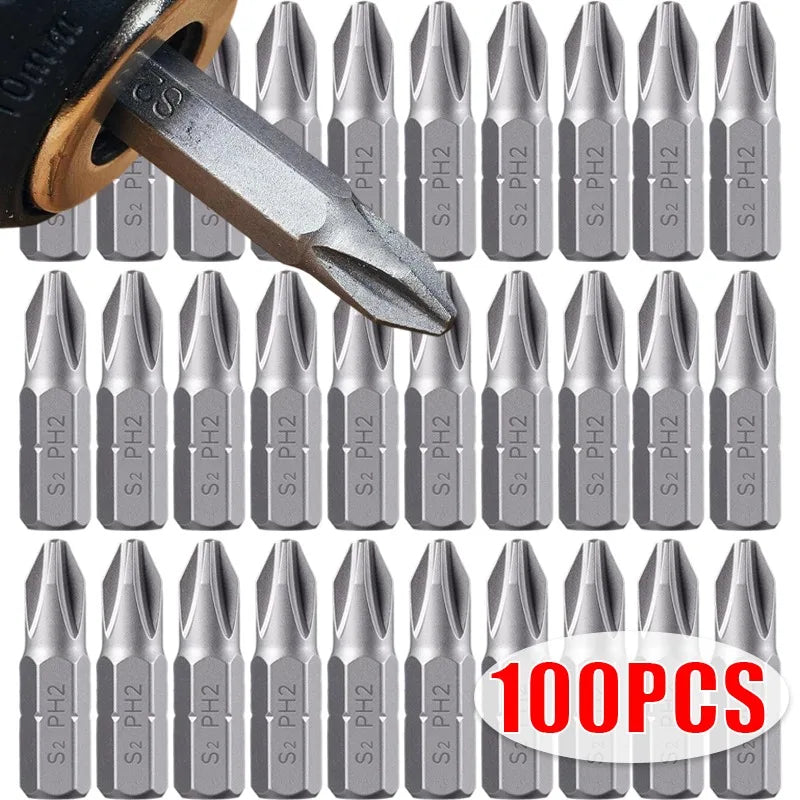 100/1pc 25mm Anti Slip Electric Hex Shank Magnetic Screwdriver Drill