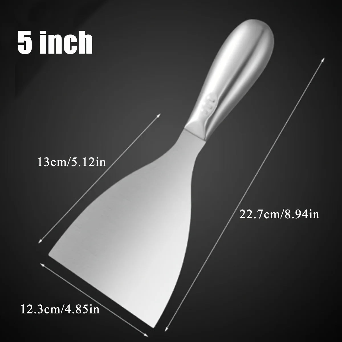 Premium Polished All-Stainless Steel Scraper Tool for Drywall