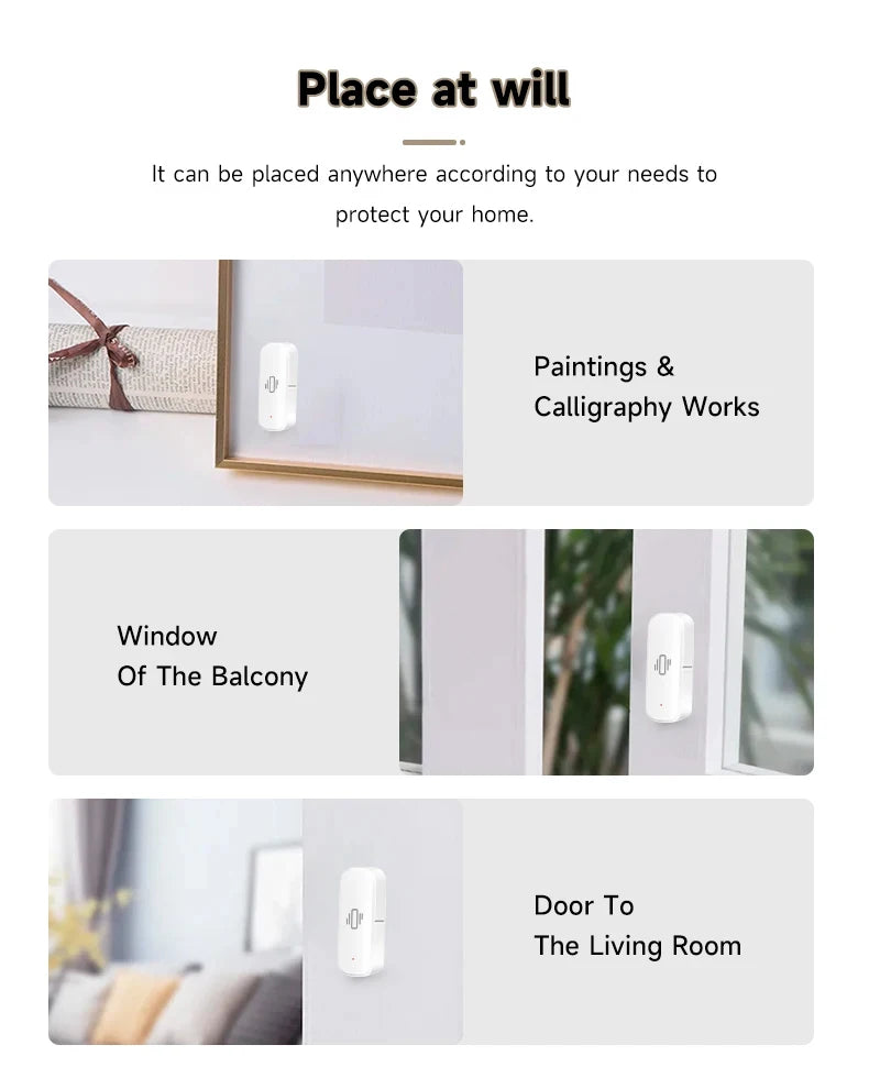 Smart Vibration Sensor ZigBee Sensor Monitor App Control Security