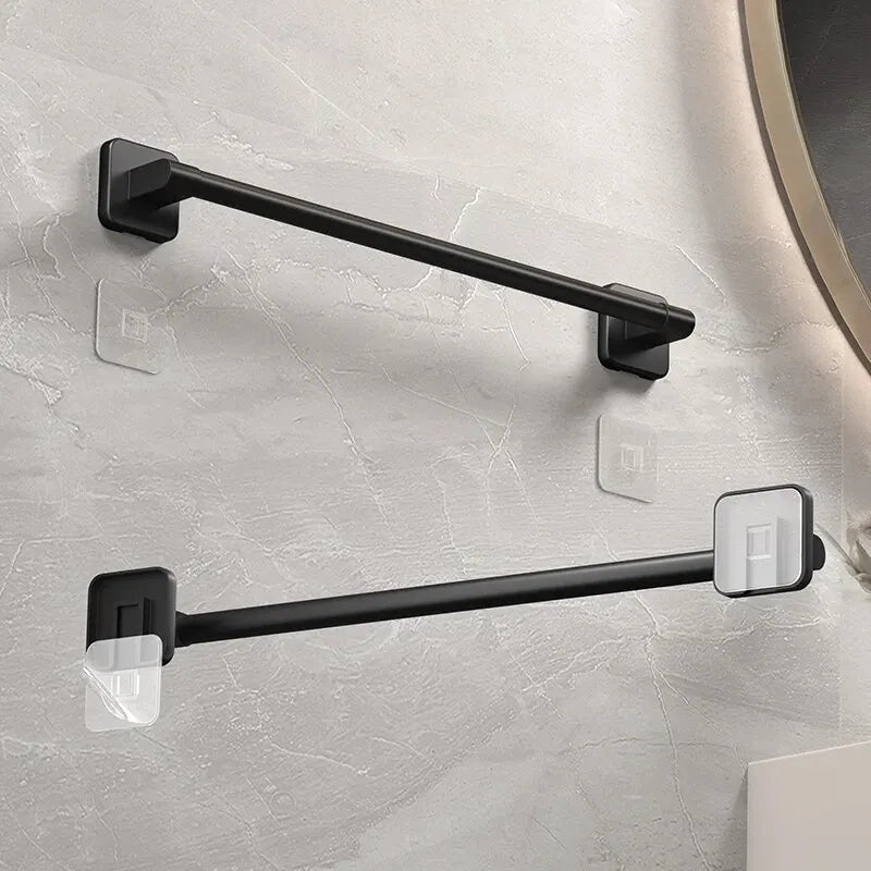 Wall Mounted Towel Rack Bathroom Storage Rack No Drilling Bathroom