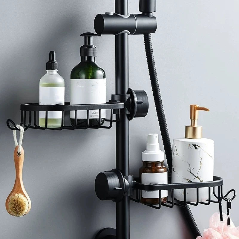 Shower Rack Bathroom Punch-Free Space Aluminum Shower Room Shower Rod