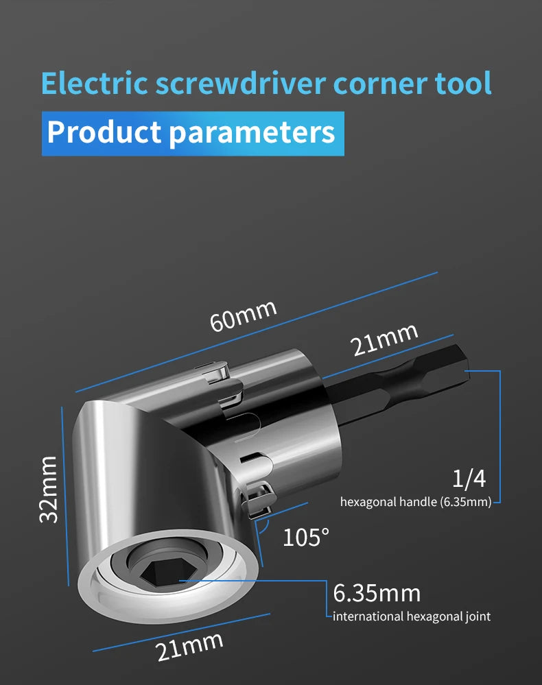 Tool Accessories Screwdriver Head 105 Degree Bend Device Electric