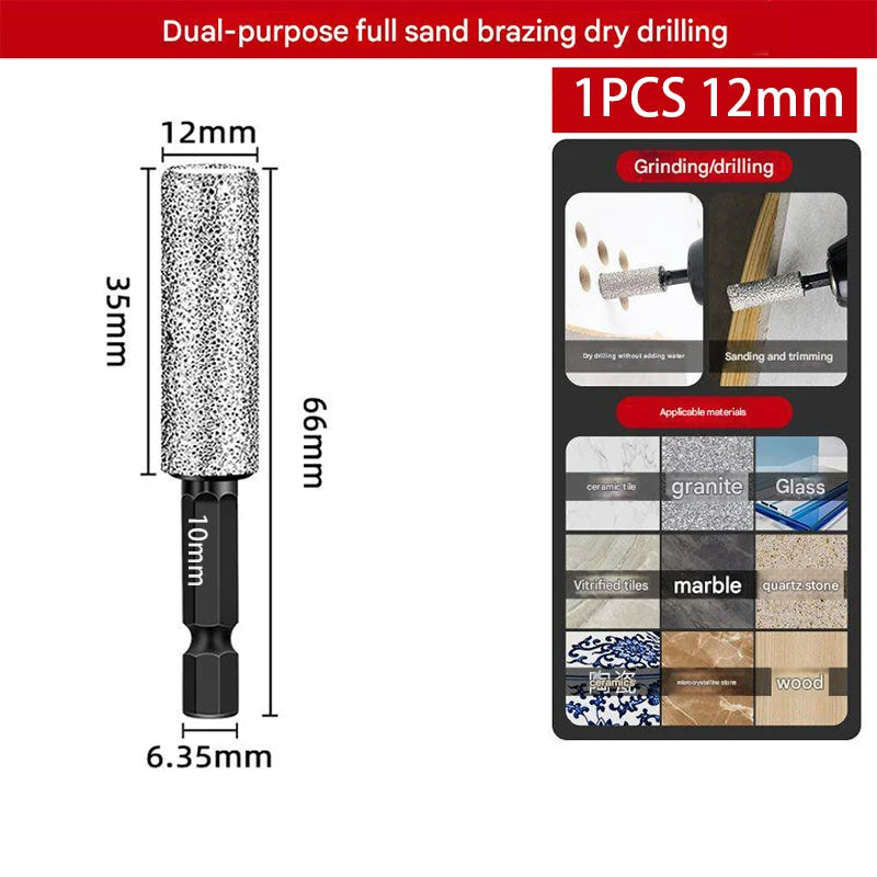 10/4/1PCS Dry Diamond Milling Drill Bits Enlarging Hole Dry Drilling