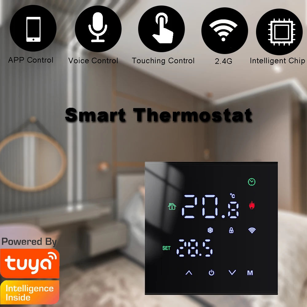 Tuya WiFi Smart Thermostat – LCD Touch Screen for Floor & Gas Heating