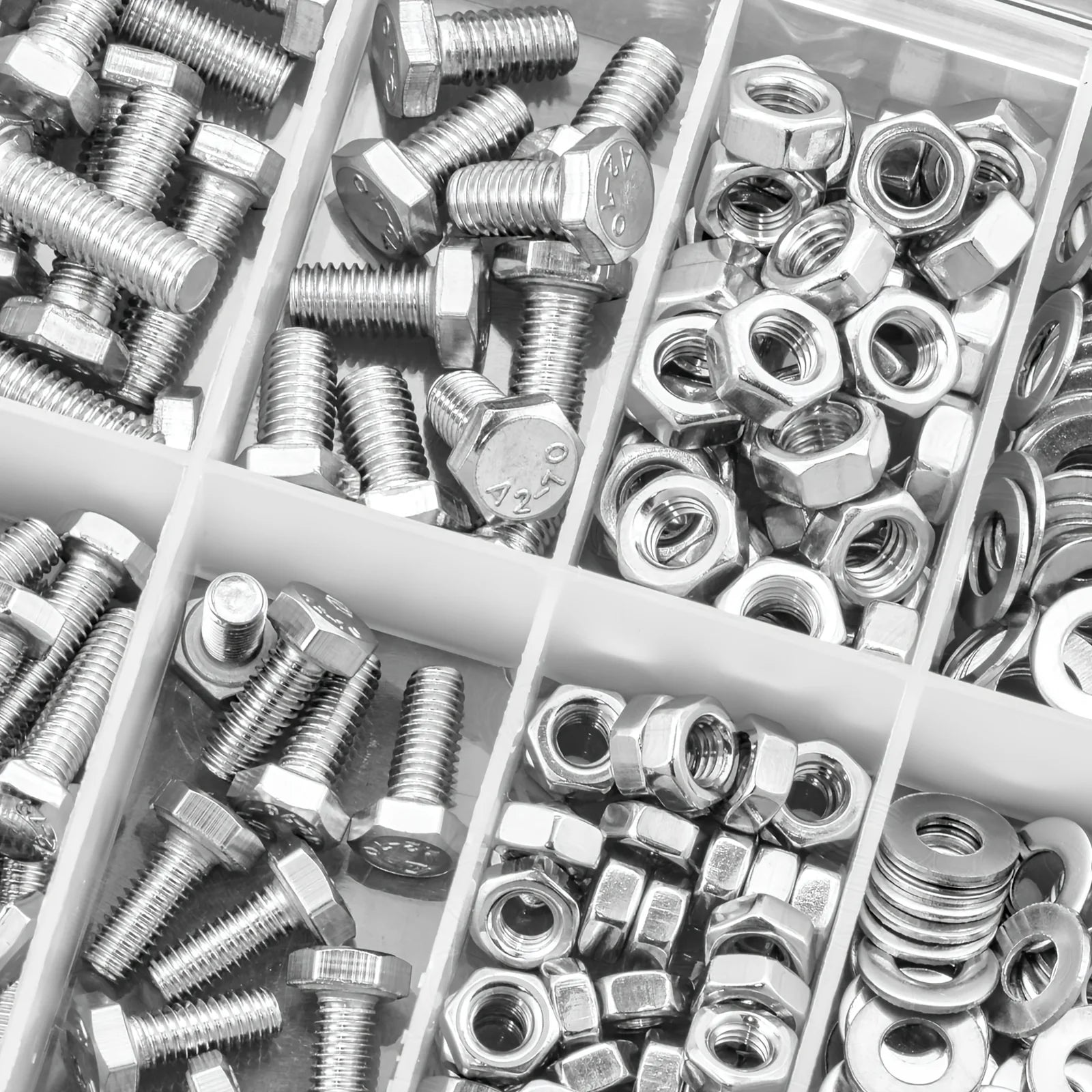 240pcs Stainless Steel Hex Head Nuts and Bolts Assortment Kit M4 M5...