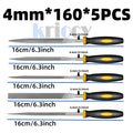 5pcs Alloy Steel File Set Precision Round Half-Round Flat Square