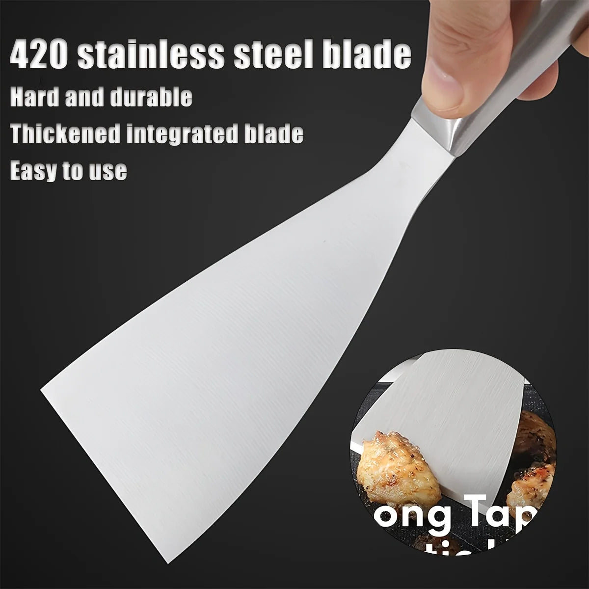 Premium Polished All-Stainless Steel Scraper Tool for Drywall