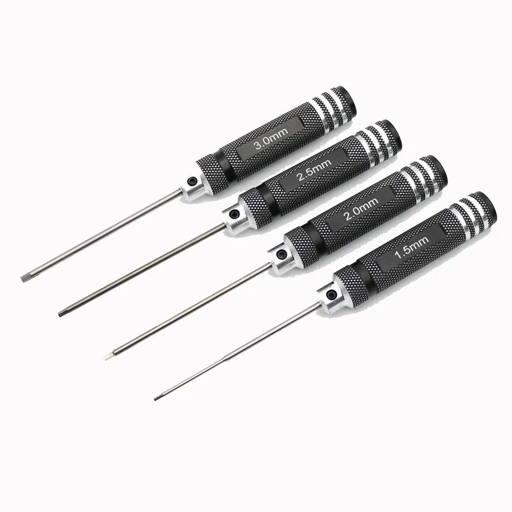 4PCS 1.5/2/2.5/3.0mm Black Hex Drivers Allen Wrench Repair Tool Set