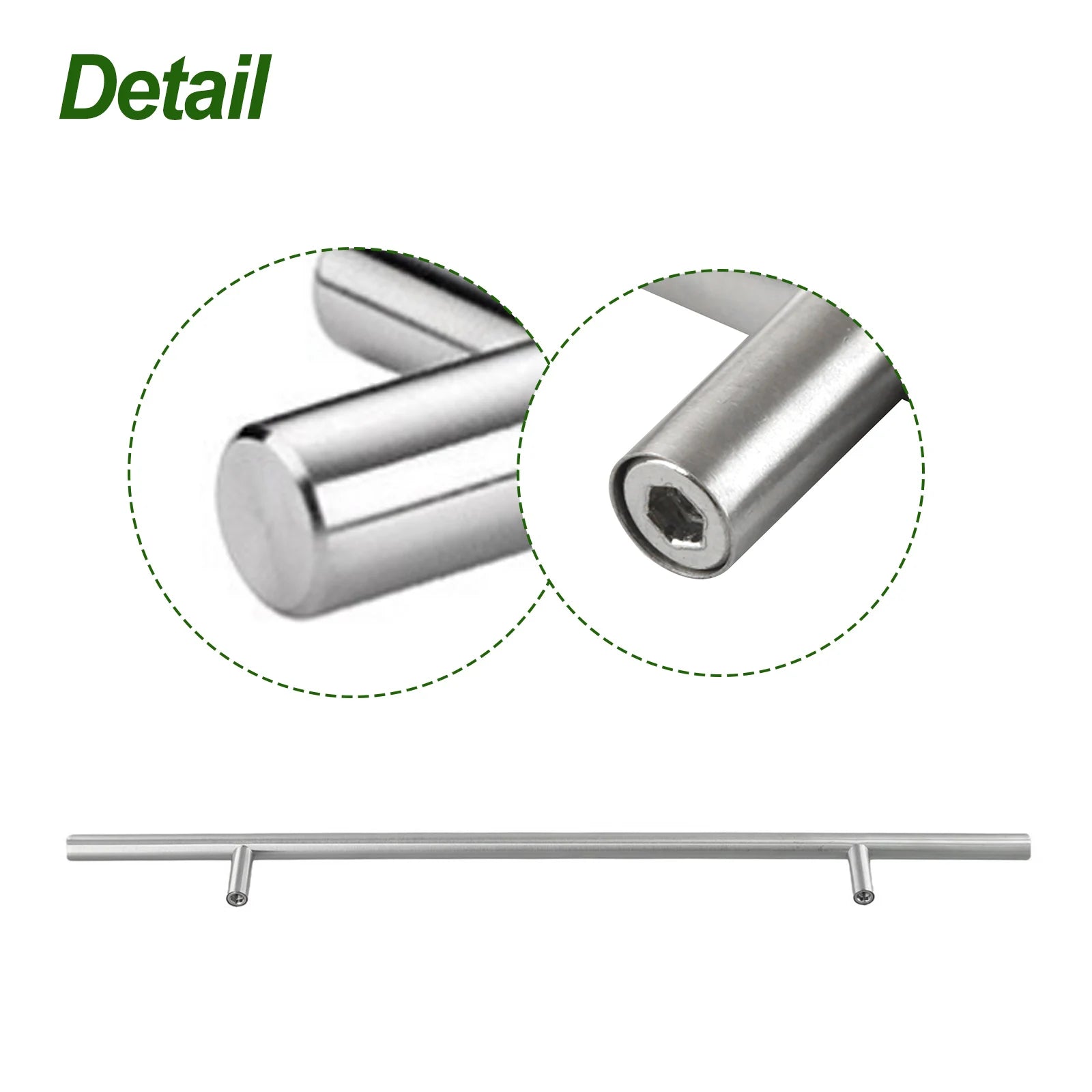 2-14 Inches Handles Stainless Steel Silver T-Type Drawer Cabinet