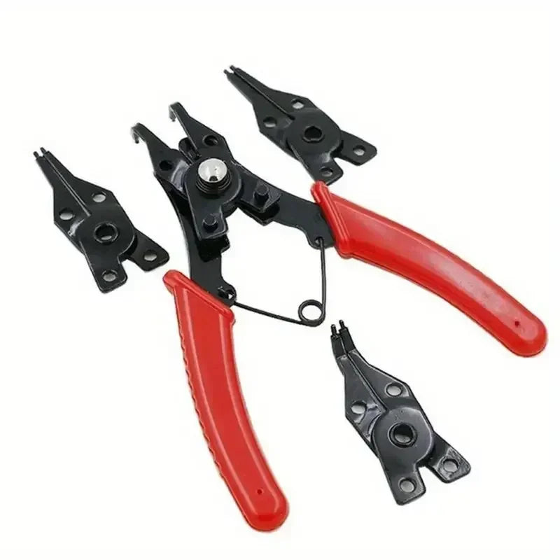 4-In-1 Circlip Pliers Set Snap Ring Pliers Multi Crimp Removable