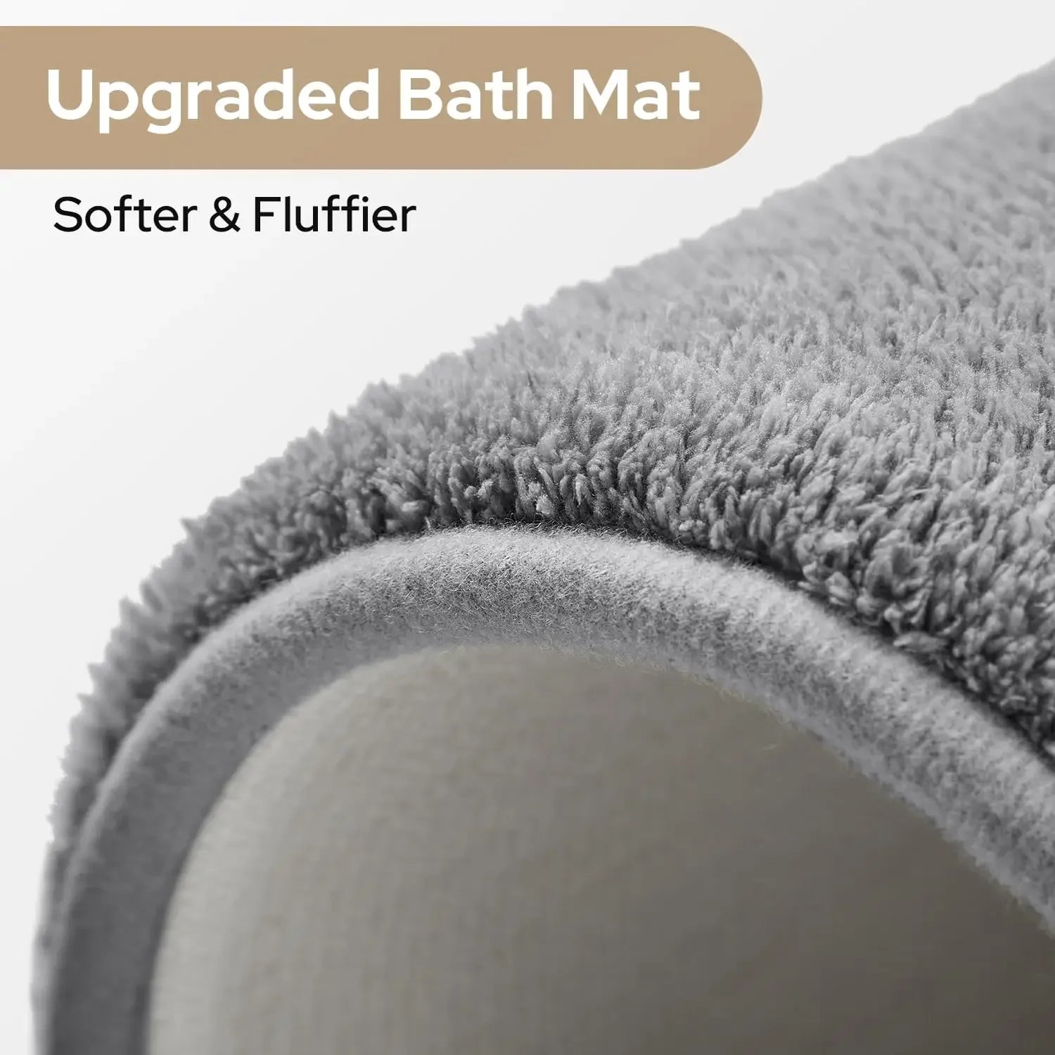 3PC Bathroom Waterproof Non-slip Sponge Carpet Three-piece Set