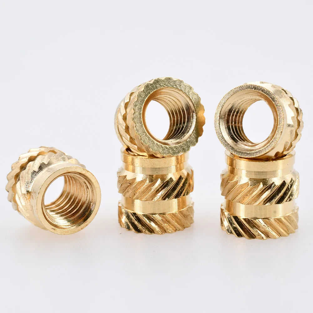 100-300Pcs M2 M2.5 M3 M4 M5 M6 M8 Heat Set Threaded Insert Brass Nut