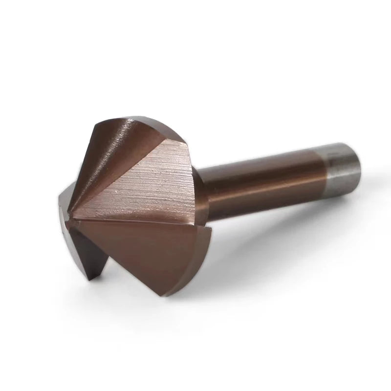 M35 Cobalt Deburring Chamfering Cutter High Speed Steel 3 Flutes 90