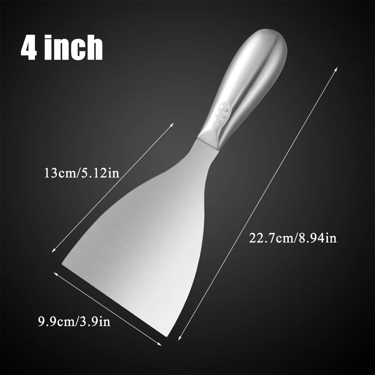 Premium Polished All-Stainless Steel Scraper Tool for Drywall