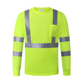 Long Sleeve Safety Shirt High Visibility Reflective Construction Work