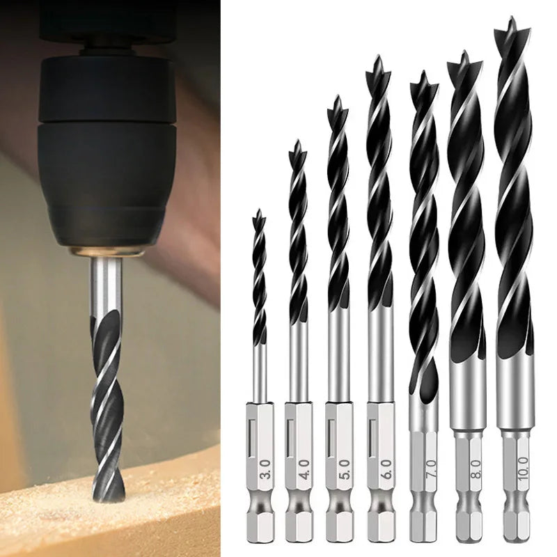 3/5/7-Piece Hex Handle Spade Drill Bit Set — 3mm t - View 1