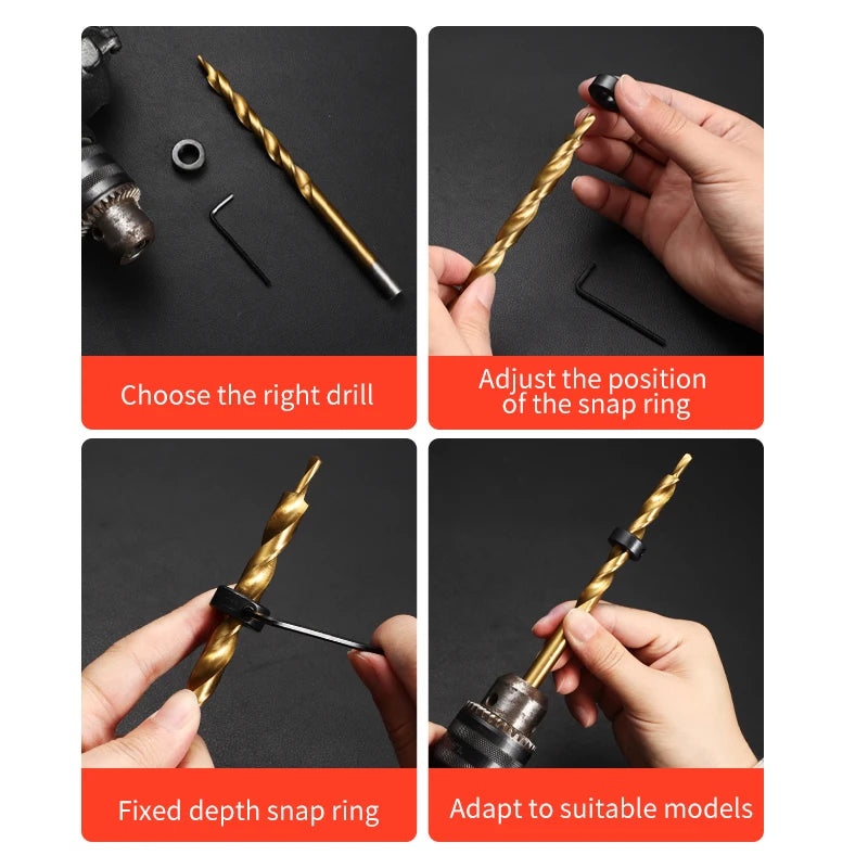 Twist Step Drill Bit With Stoper Locator For Kreg Jig Guide Manual