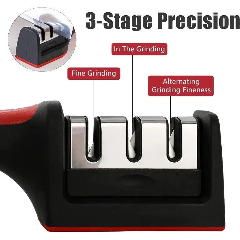 3-Segment Knife Sharpener Knife Sharpeners for Kitchen Knives