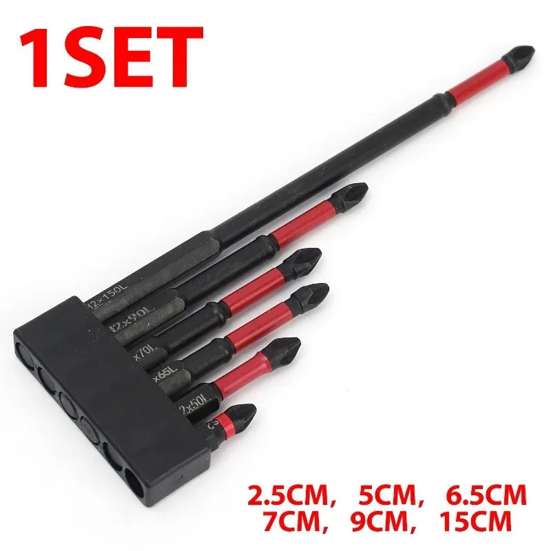 Magnetic Screwdriver Drill Bit Set Non-slip Cross Head Impact Bit