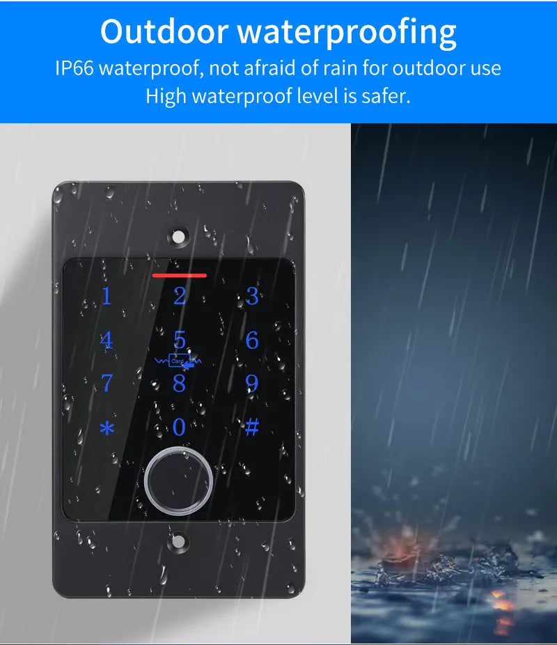 Tuya Wifi Standalone Fingerprint Access Control Keypad Metal