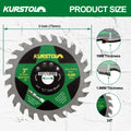 KURSTOL 5-Pack 85mm TCT Mini Circular Saw Blades – Wood & Plastic