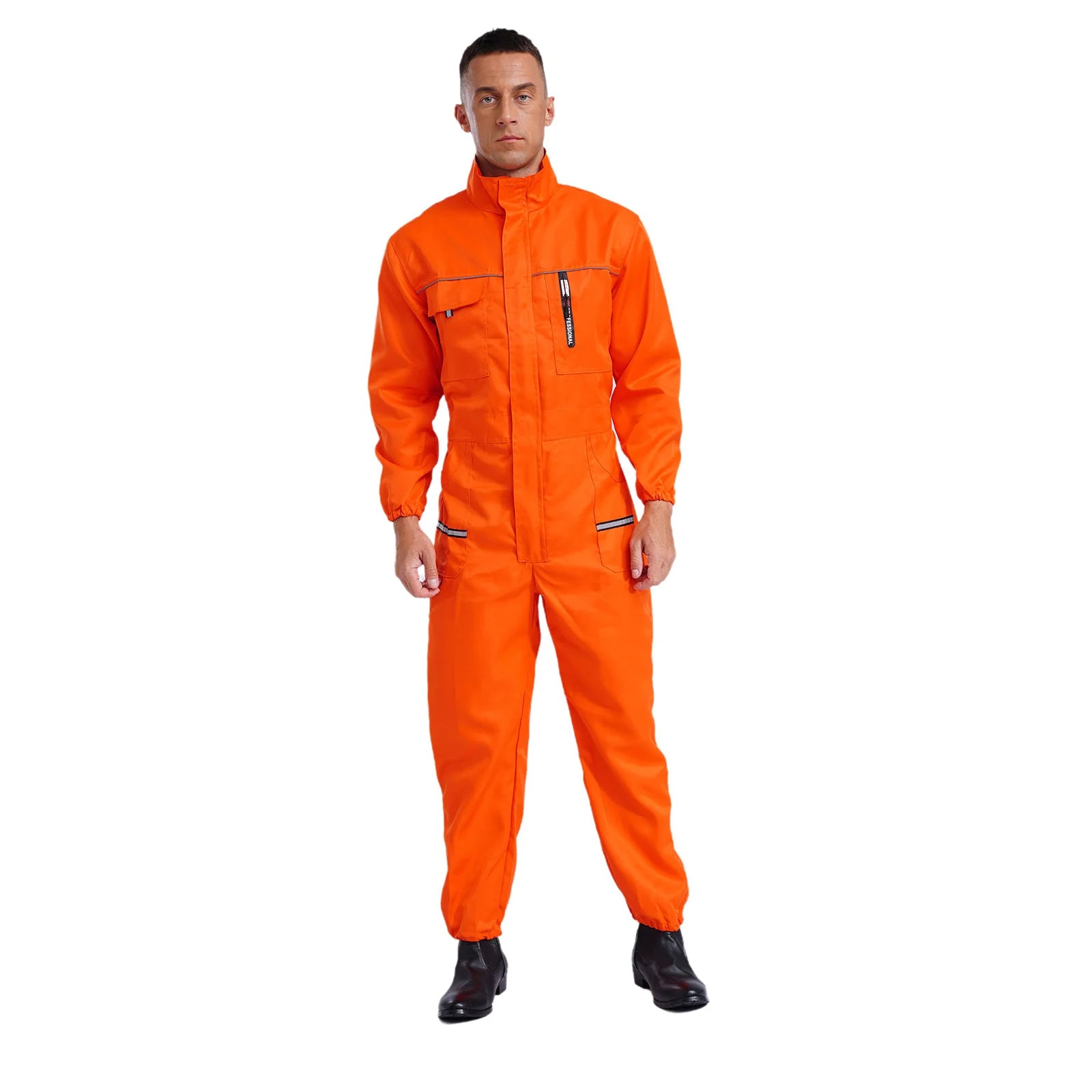 Men Women Resistant Work Coveralls Long Sleeve Multi-pockets Jumpsuit