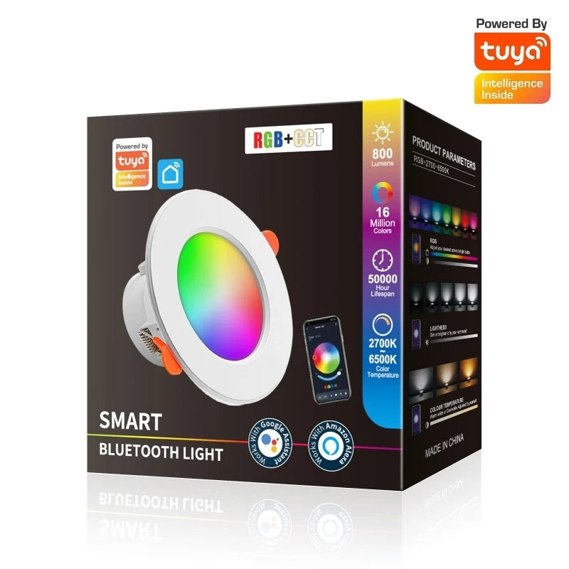 TUYA  LED Downlight Dimmable AC85-265V 10W 15W  Intelligent Graffiti