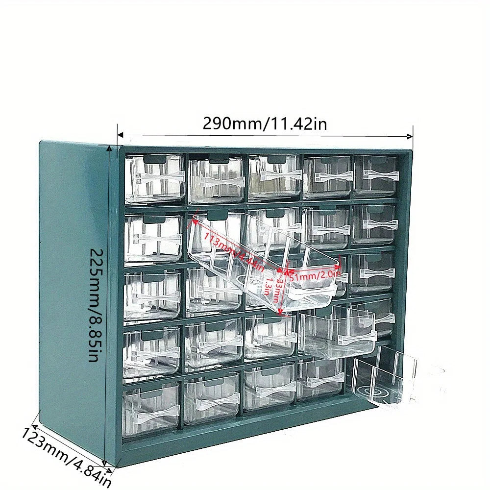 25 Multi-grid Drawer Parts Box Wall-mounted Screw Classification
