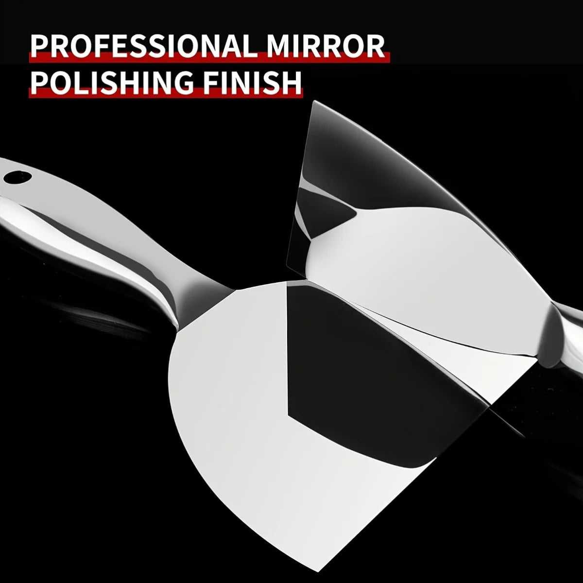 Premium Polished All-Stainless Steel Scraper Tool for Drywall