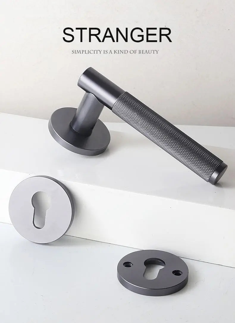 Silent Split Door Lock Privacy Door Handle Lever Bedroom Bathroom