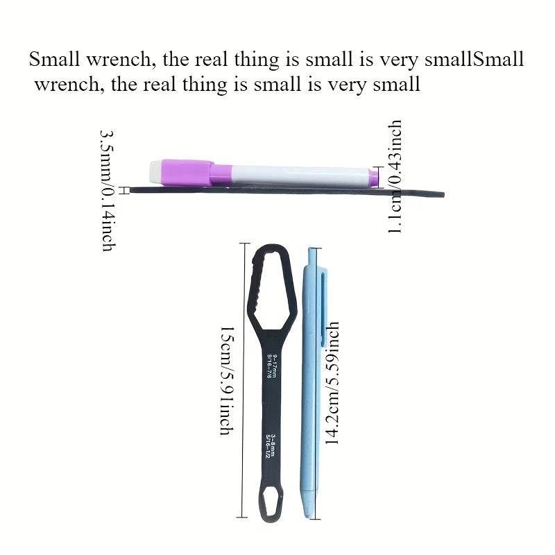 Universal Double Ended Wrench, Self-Tightening 3-17mm Screw Nuts
