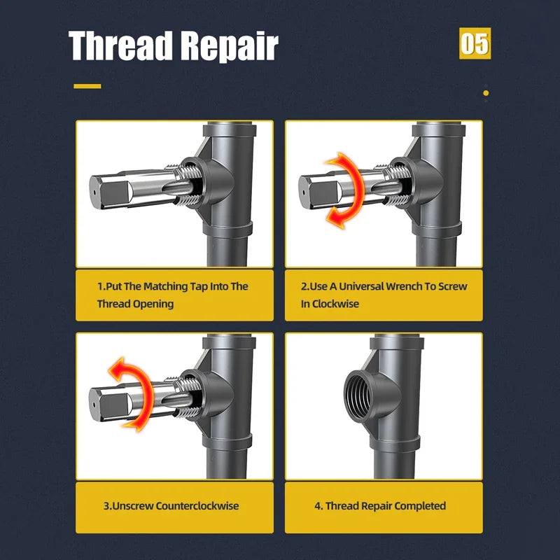 Double Head Screw Extractor Drill Bits Set Damaged Water Pipe Broken