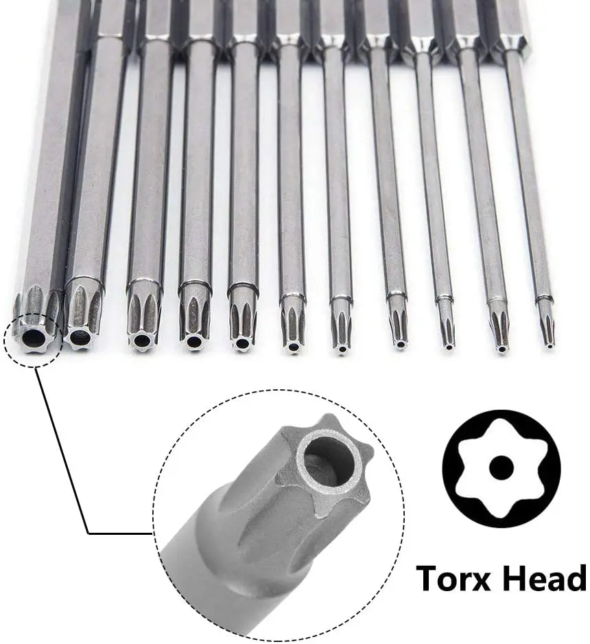 12Pcs Hex Bits Driver Tamper Proof Security Drill Magnetic Bit Set