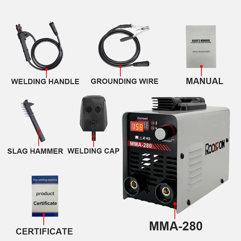 MMA 280 Welding Machine 220V EU Plug ARC LED Digital Display DC