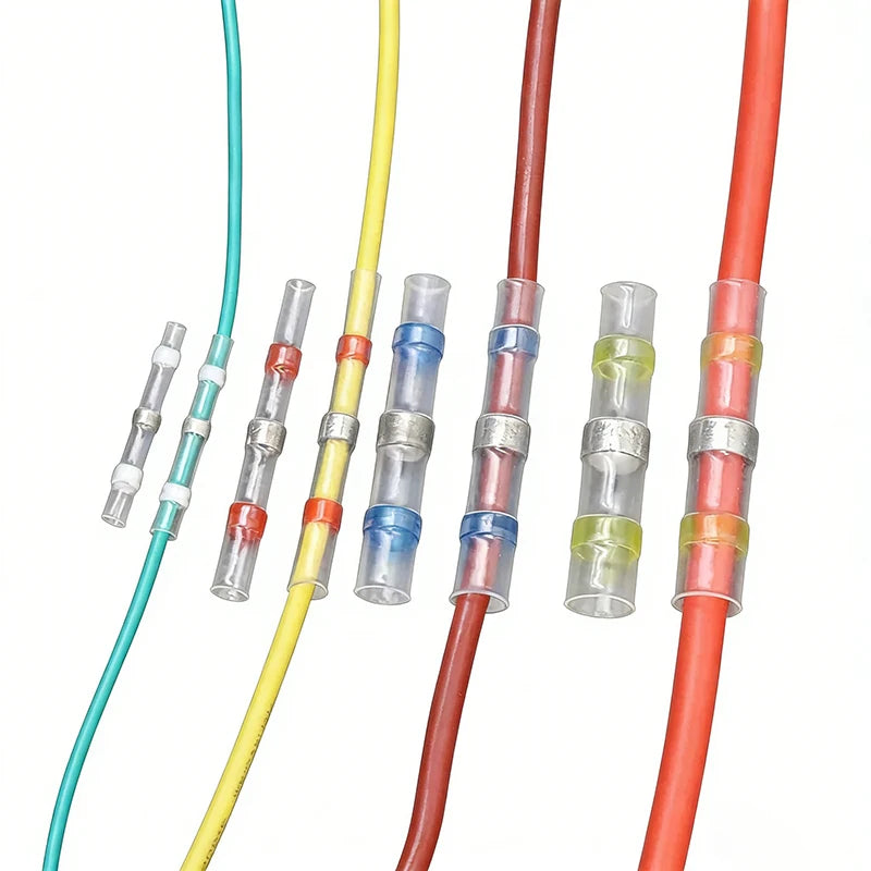 Solder Seal Wire Connectors – 3:1 Heat Shrink Waterproof Butt Crimp