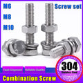 304 stainless steel Hexagonal bolt, screw and nut set, extended scr...