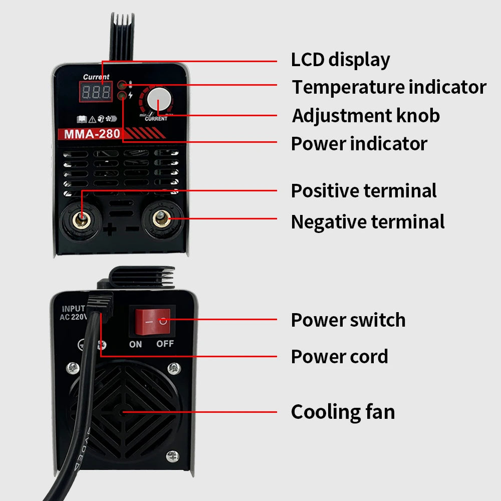 MMA 280 Welding Machine 220V EU Plug ARC LED Digital Display DC