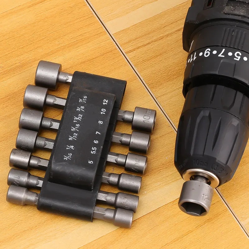 Hex Shank Hexagon Nut Driver Drill Bit Steel Socket Electric